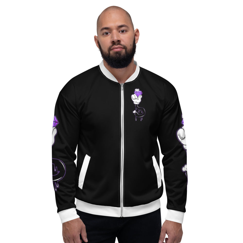 Purple Blood Diamond Unisex Bomber Jacket