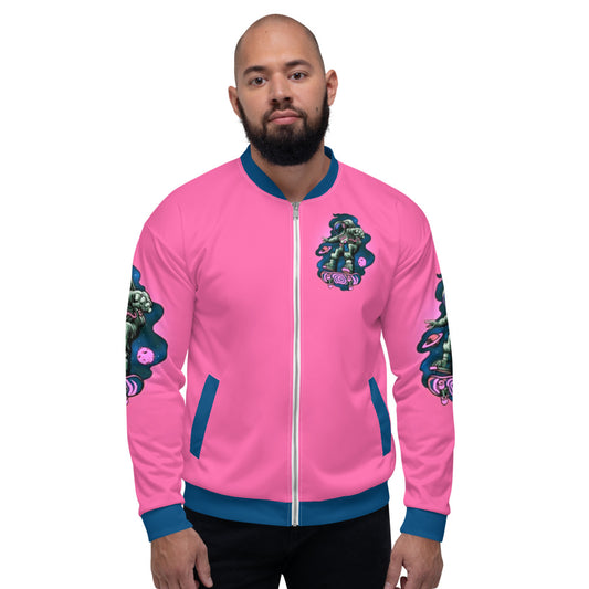 Trippy Skateboarding Astronaut Unisex Bomber Jacket