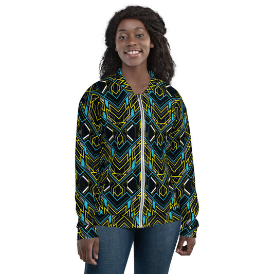 Abstract Geometric Unisex Bomber Jacket