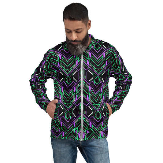 Abstract Geometric Unisex Bomber Jacket