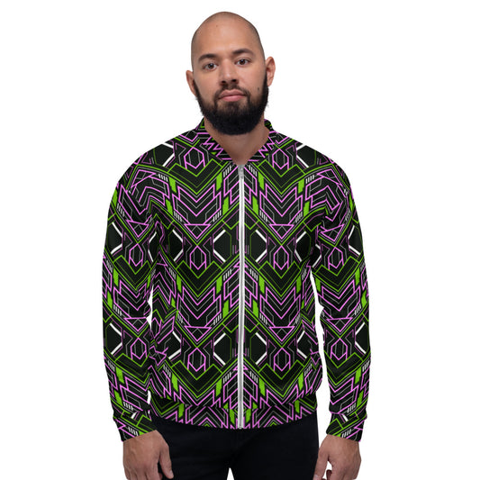 Abstract Geometric Unisex Bomber Jacket