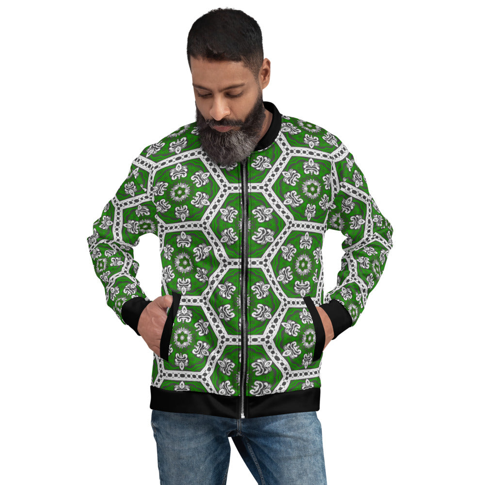 Green Ventage Style Unisex Bomber Jacket