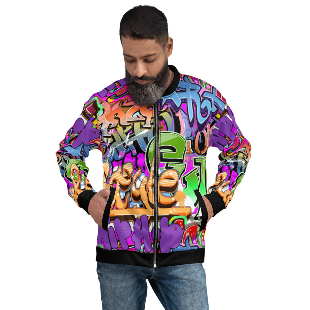 Graffiti Style Unisex Bomber Jacket