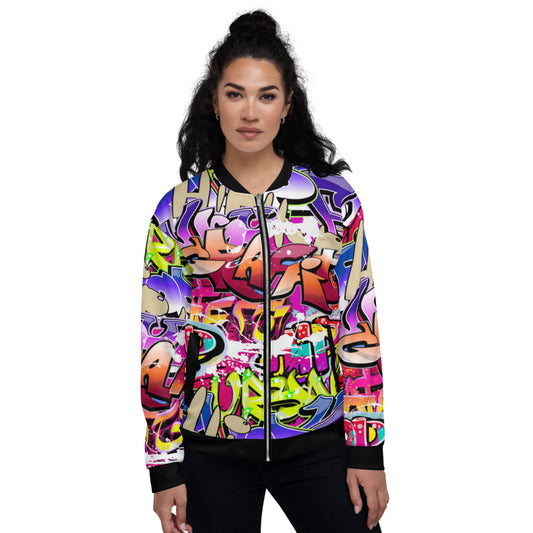 Graffiti Style Unisex Bomber Jacket