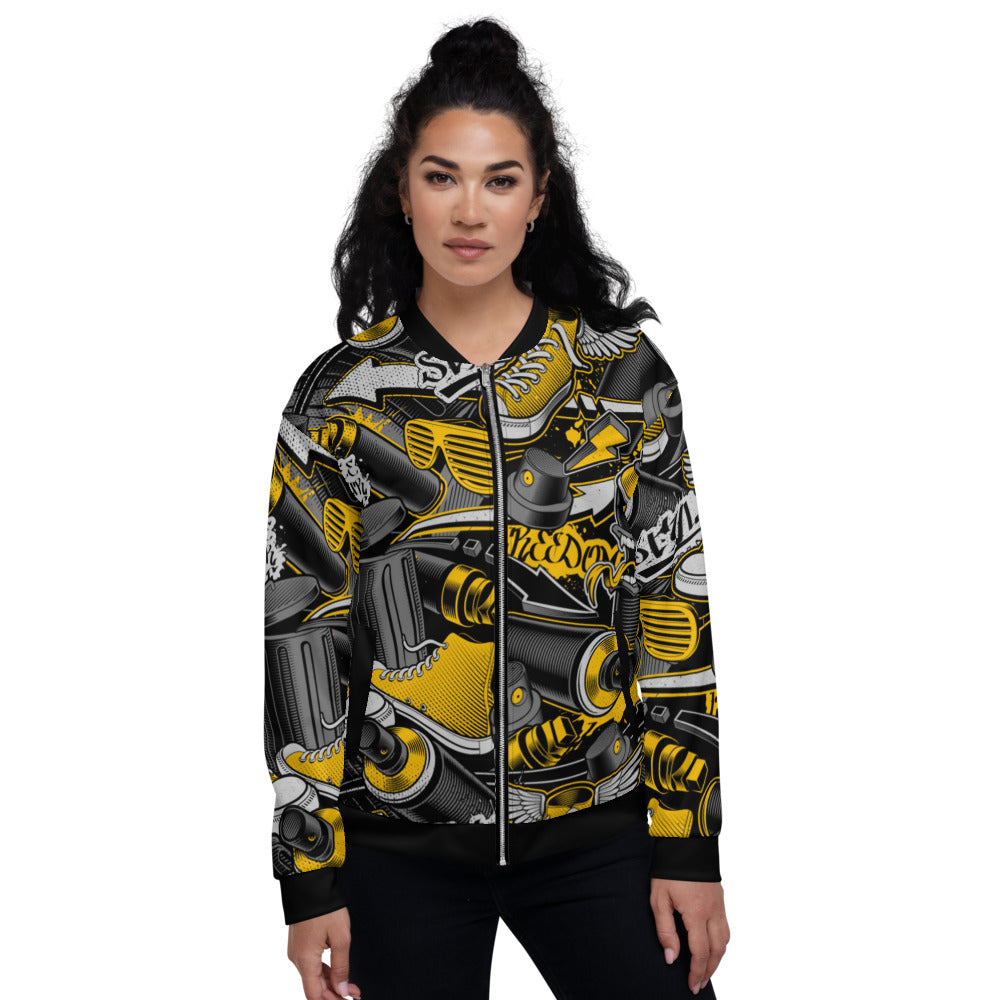 Graffiti Style Unisex Bomber Jacket