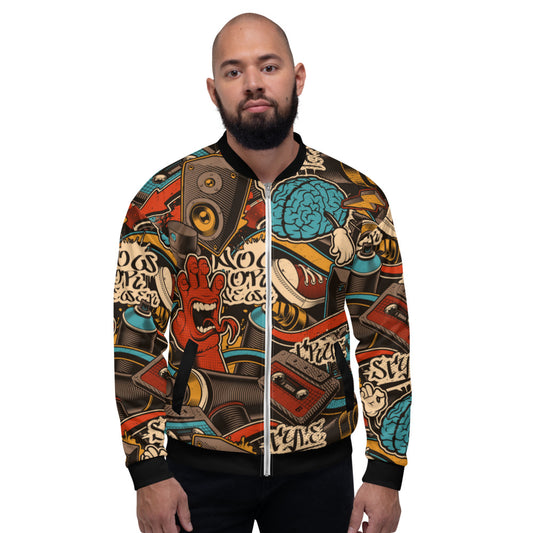 Graffiti Style Unisex Bomber Jacket