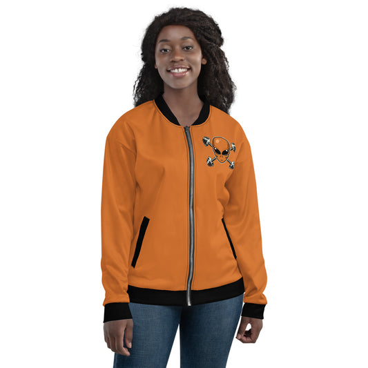 Orange Alien Gym Unisex Bomber Jacket