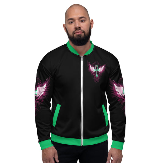 Green Ankh Unisex Bomber Jacket