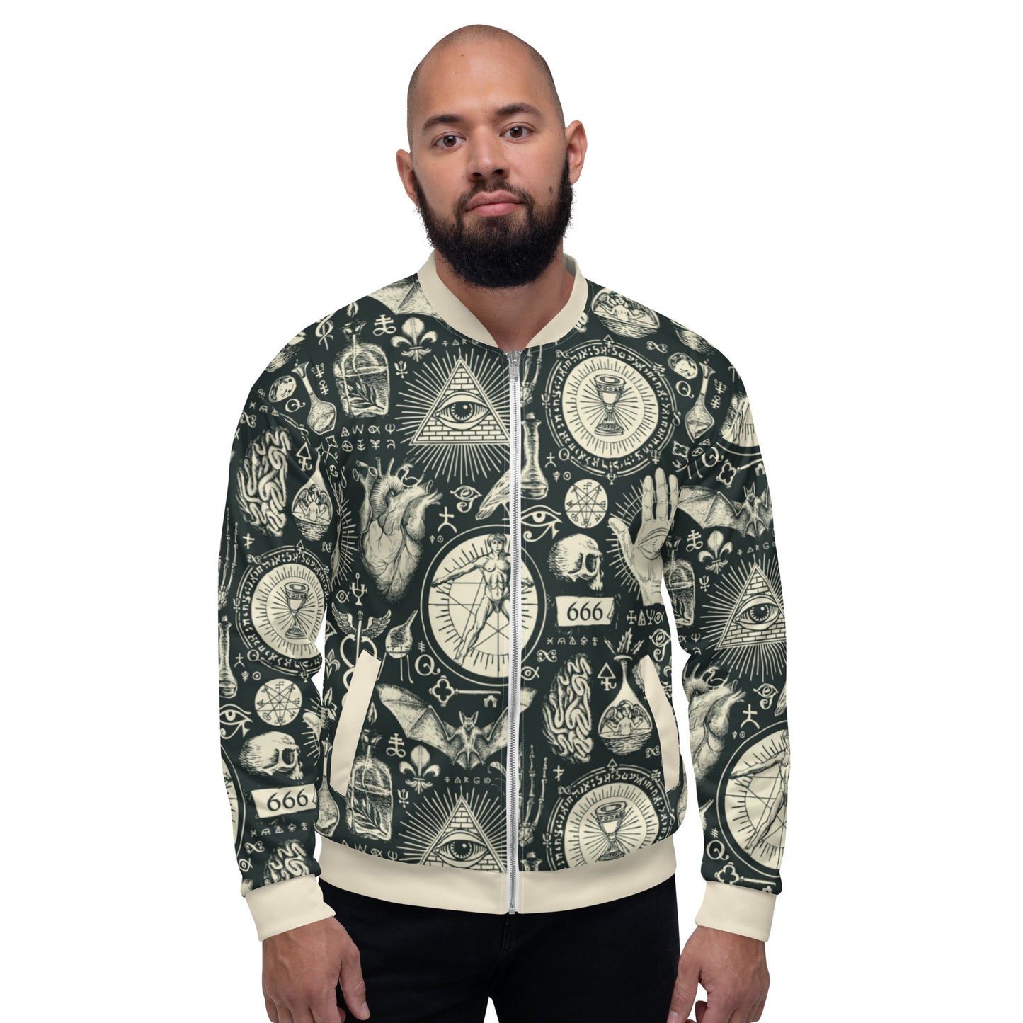 Abstract Satanic Unisex Bomber Jacket