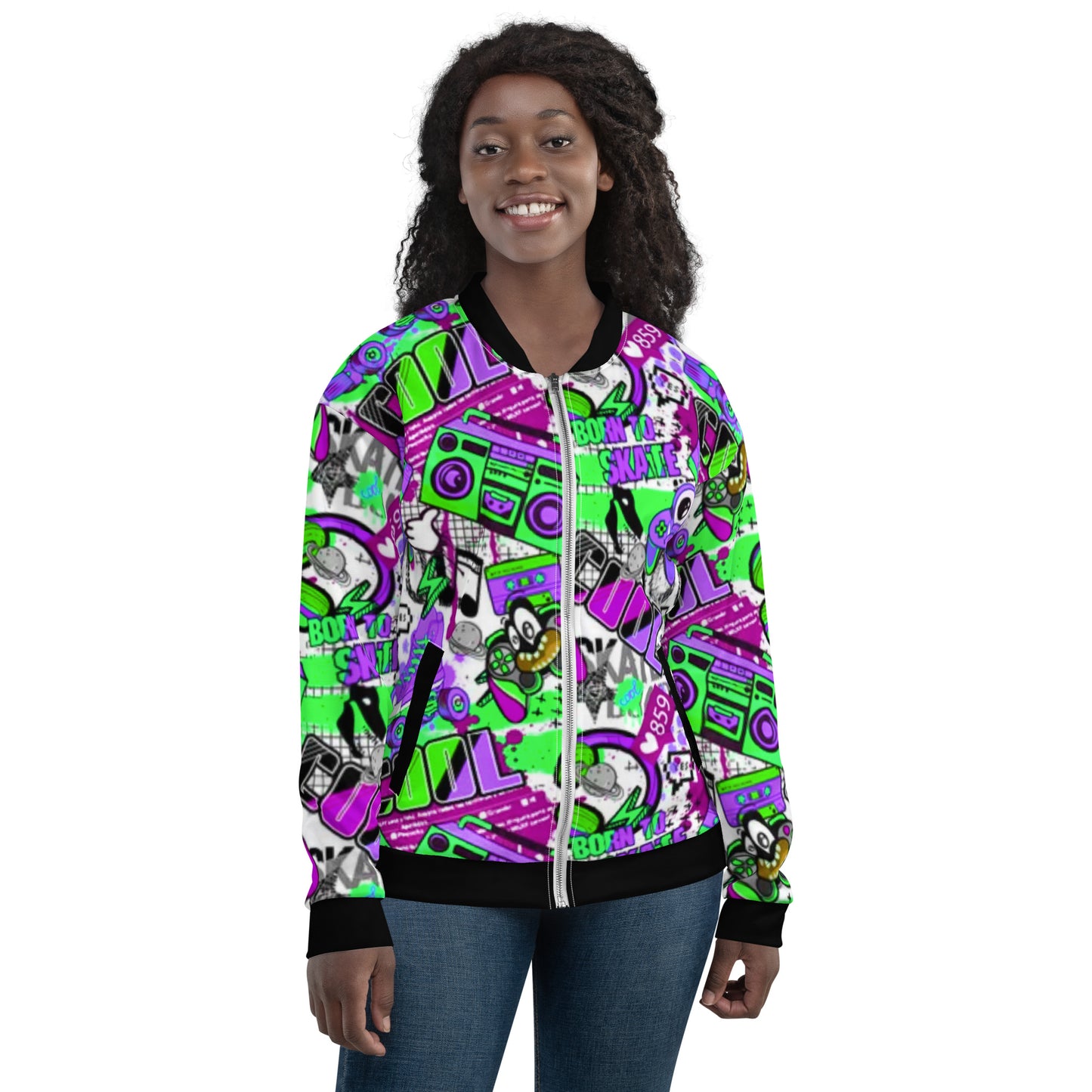 Stylish Cartoon Unisex Bomber Jacket