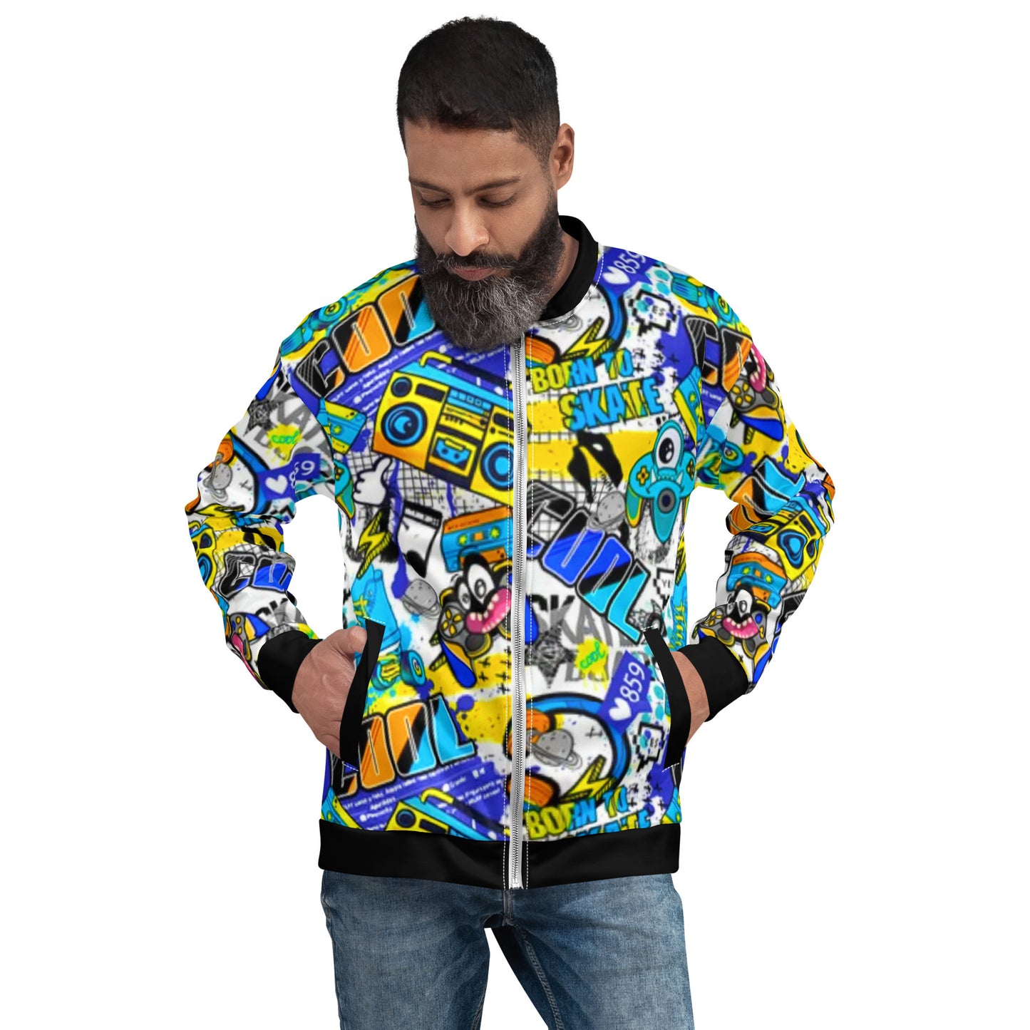 Stylish Cartoon Unisex Bomber Jacket