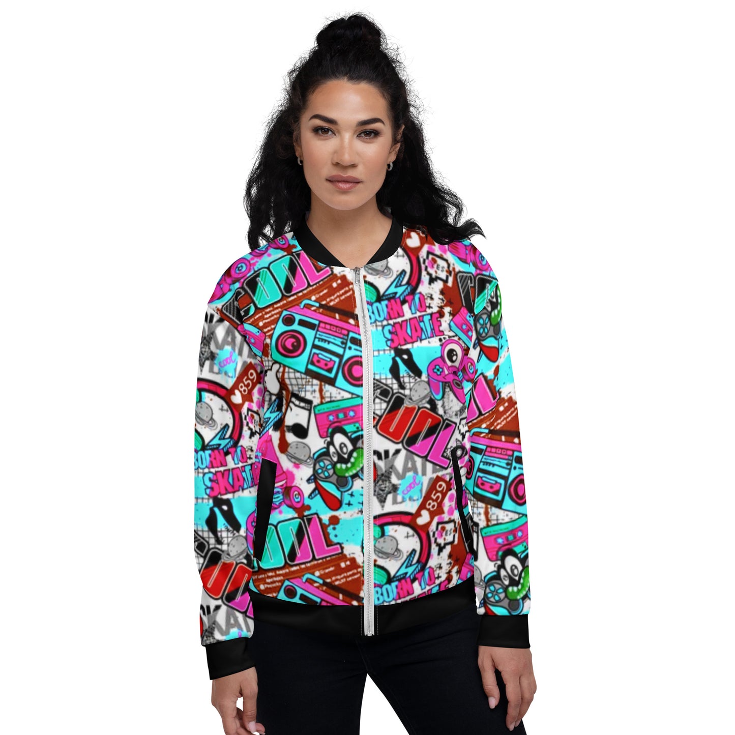 Stylish Cartoon Unisex Bomber Jacket