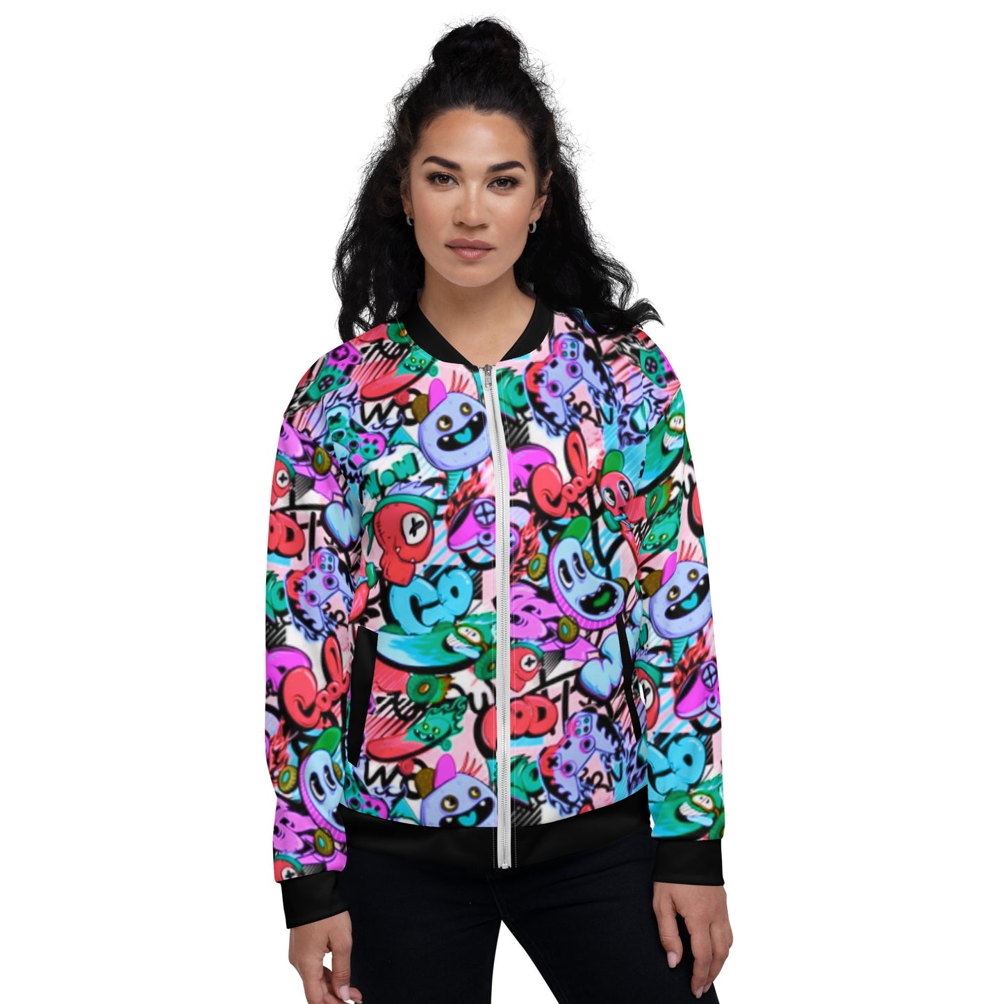 Stylish Cartoon Unisex Bomber Jacket