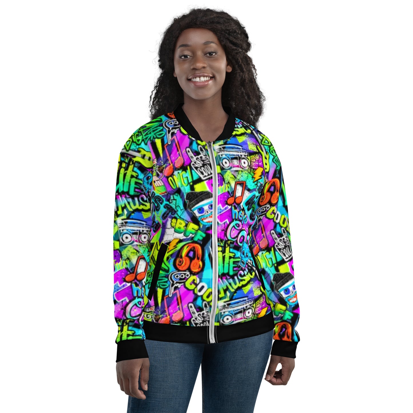 Stylish Cartoon Unisex Bomber Jacket