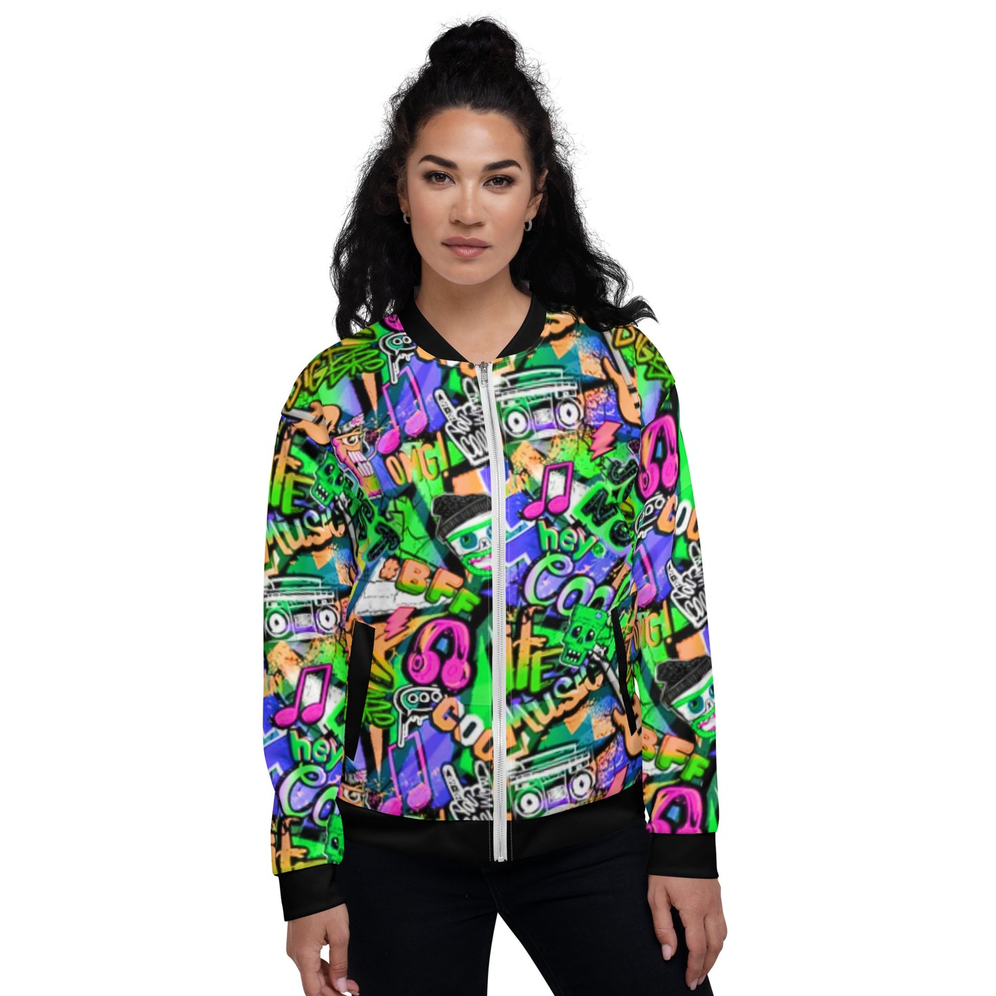 Stylish Cartoon Unisex Bomber Jacket