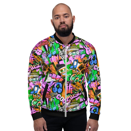 Stylish Cartoon Unisex Bomber Jacket