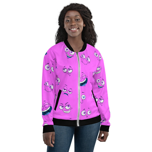 Funny Cartoon Emotions Unisex Bomber Jacket