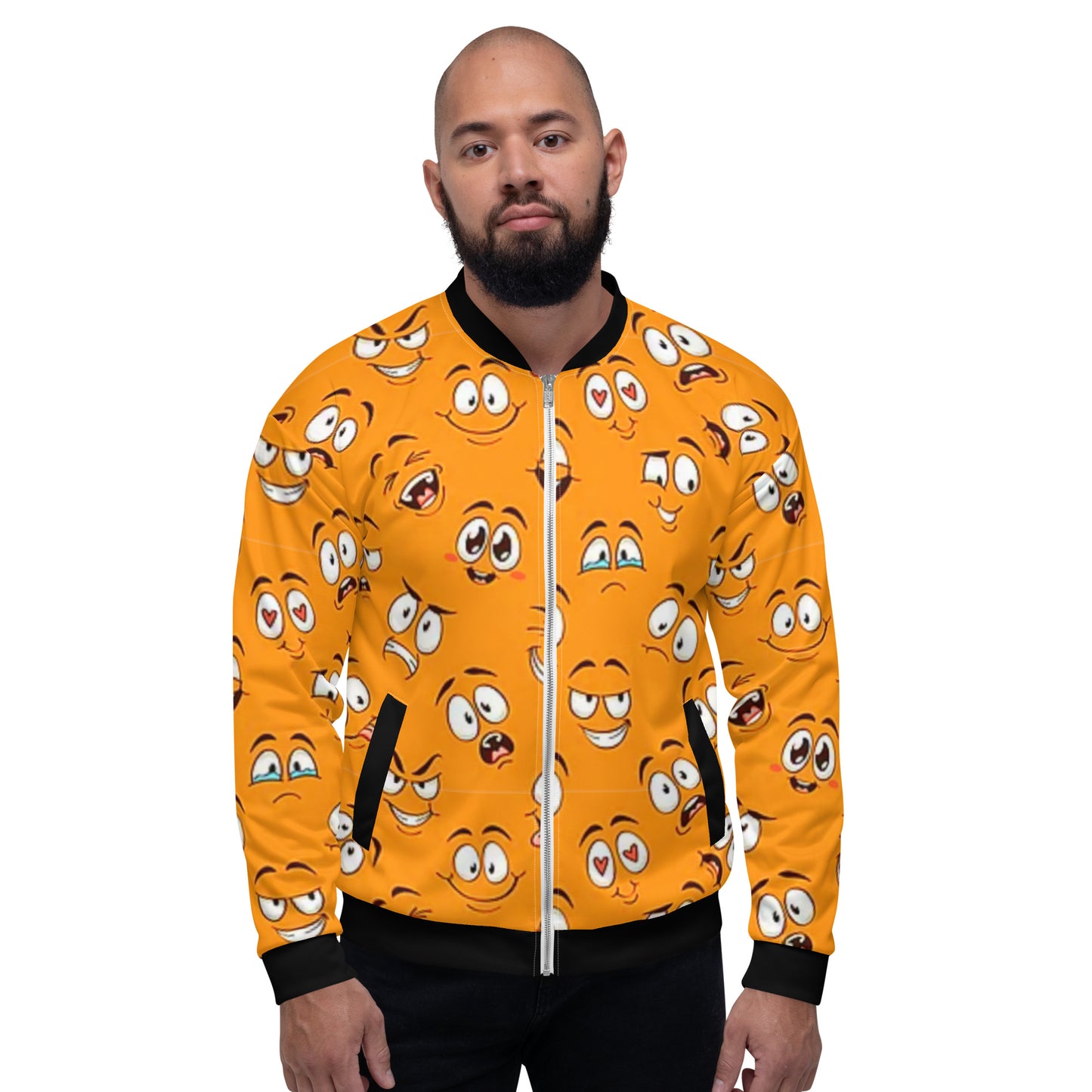 Funny Cartoon Emotions Unisex Bomber Jacket