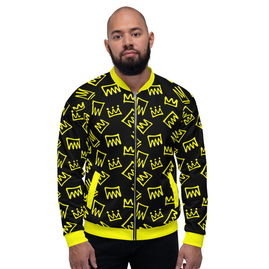 Graffiti Style Crowns Unisex Bomber Jacket