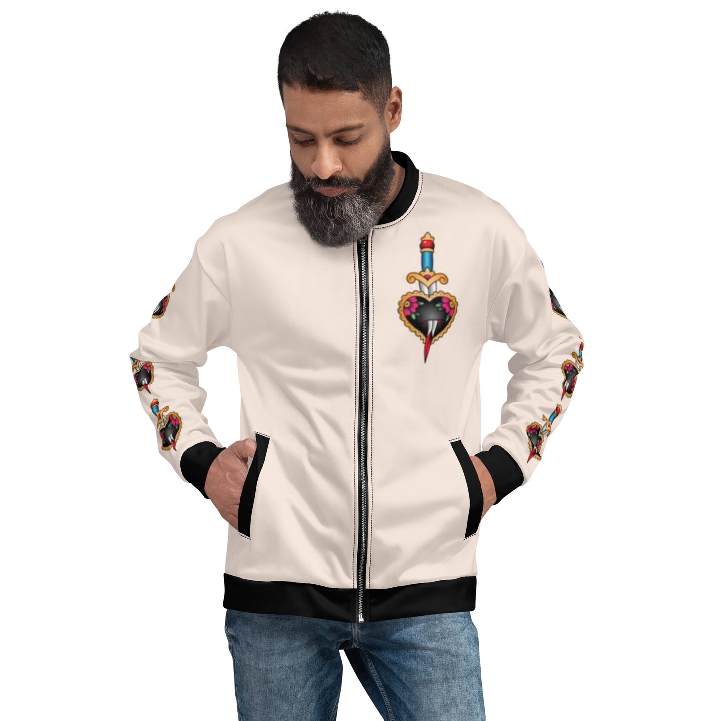 Heart & Dagger Unisex Bomber Jacket