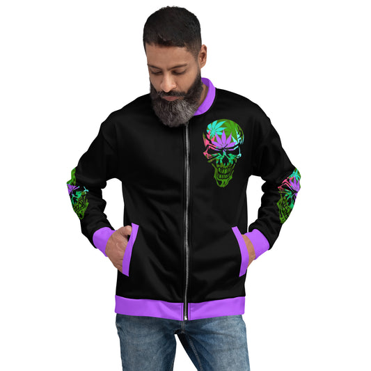 Psychedelic Skull Unisex Bomber Jacket