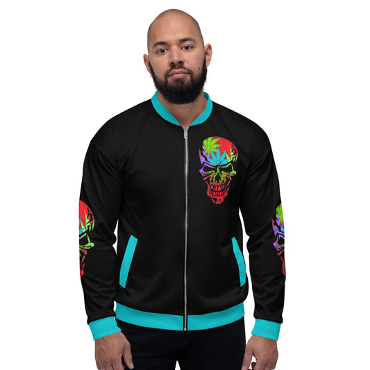 Psychedelic Skull Unisex Bomber Jacket