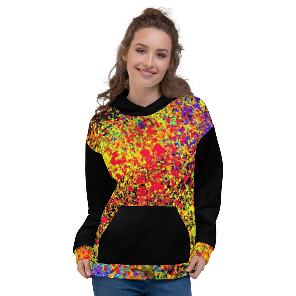 Wet Paint Black Unisex Hoodie