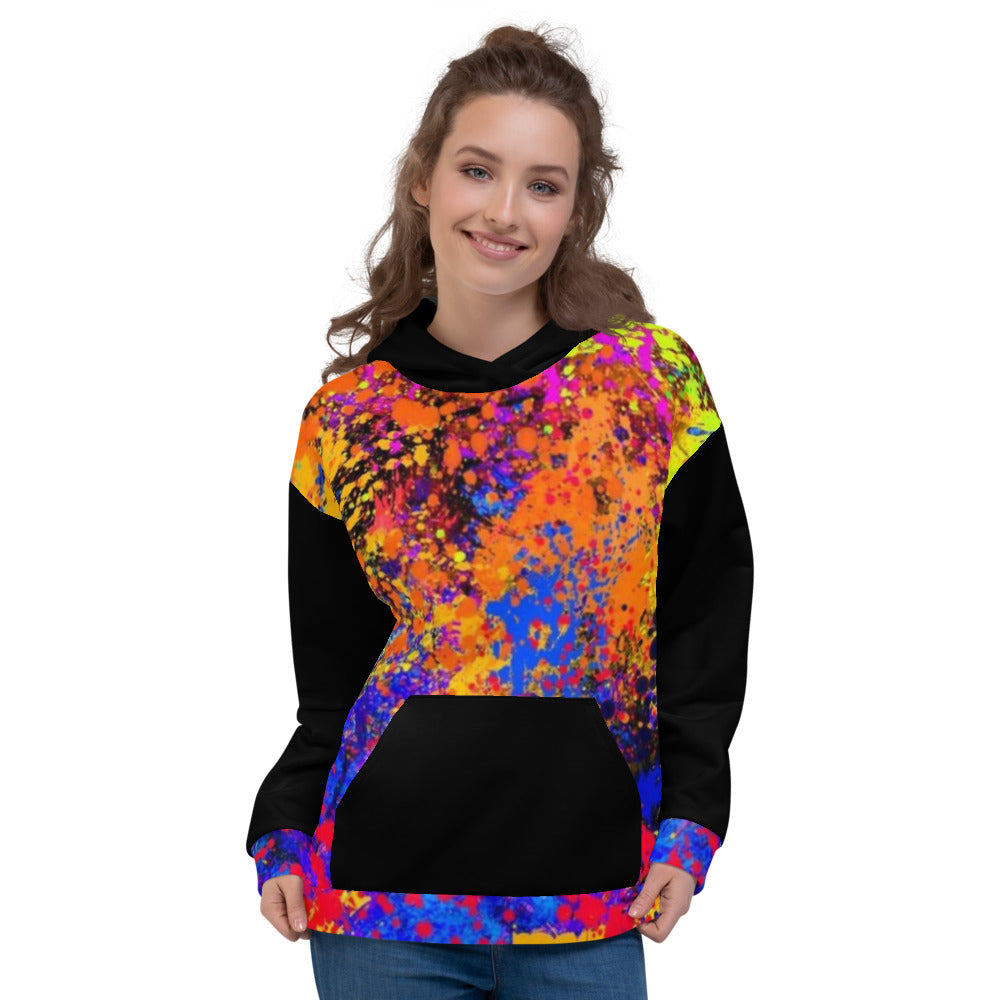 Wet Paint Black Unisex Hoodie