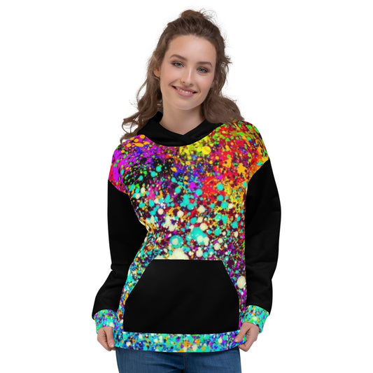 Wet Paint Black Unisex Hoodie