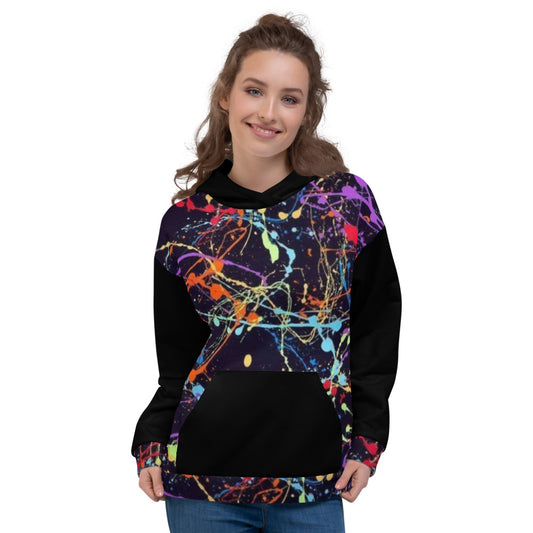 Wet Paint Black Unisex Hoodie