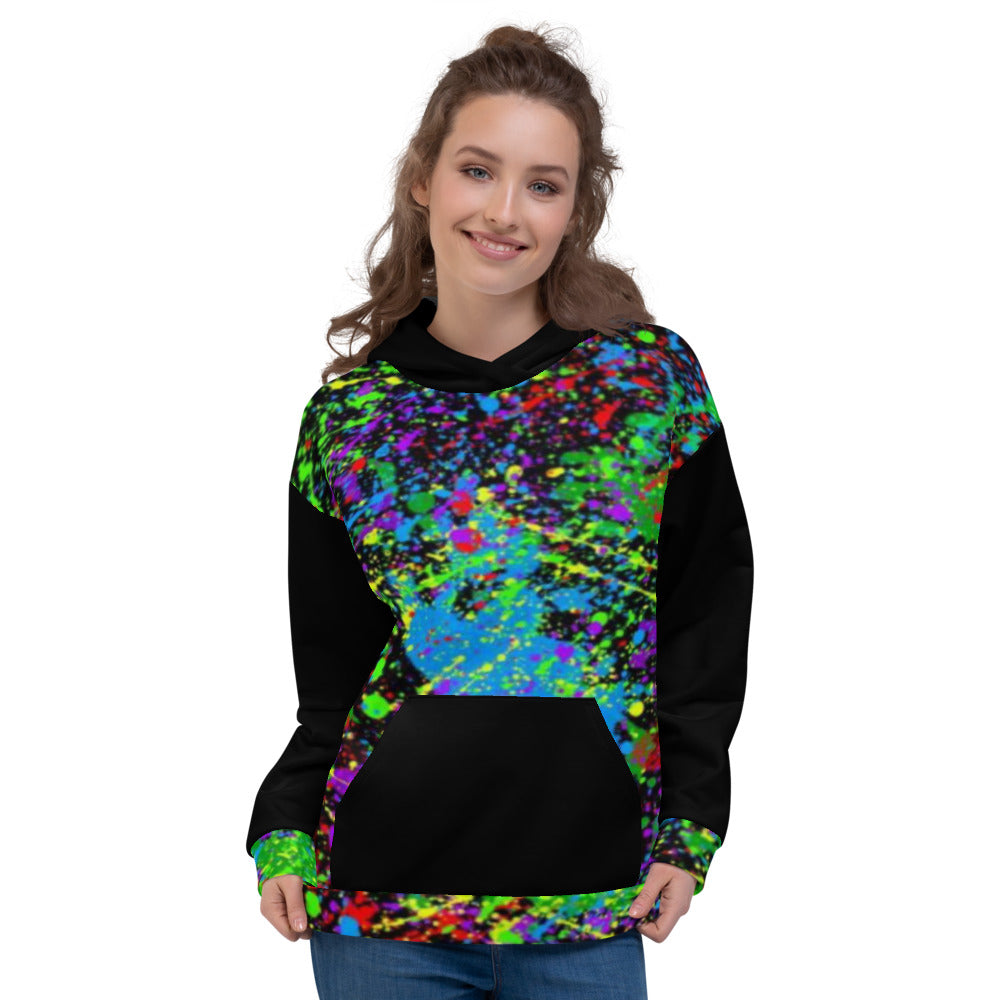 Wet Paint Black Unisex Hoodie