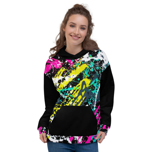 Wet Paint Black Unisex Hoodie