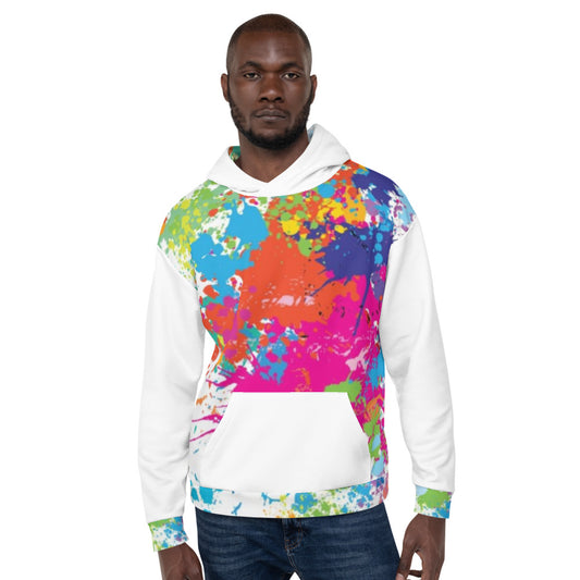 Wet Paint White Unisex Hoodie