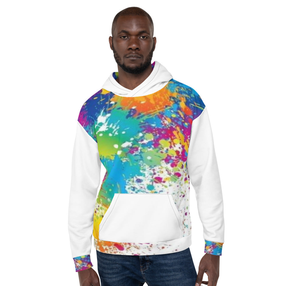 Wet Paint White Unisex Hoodie