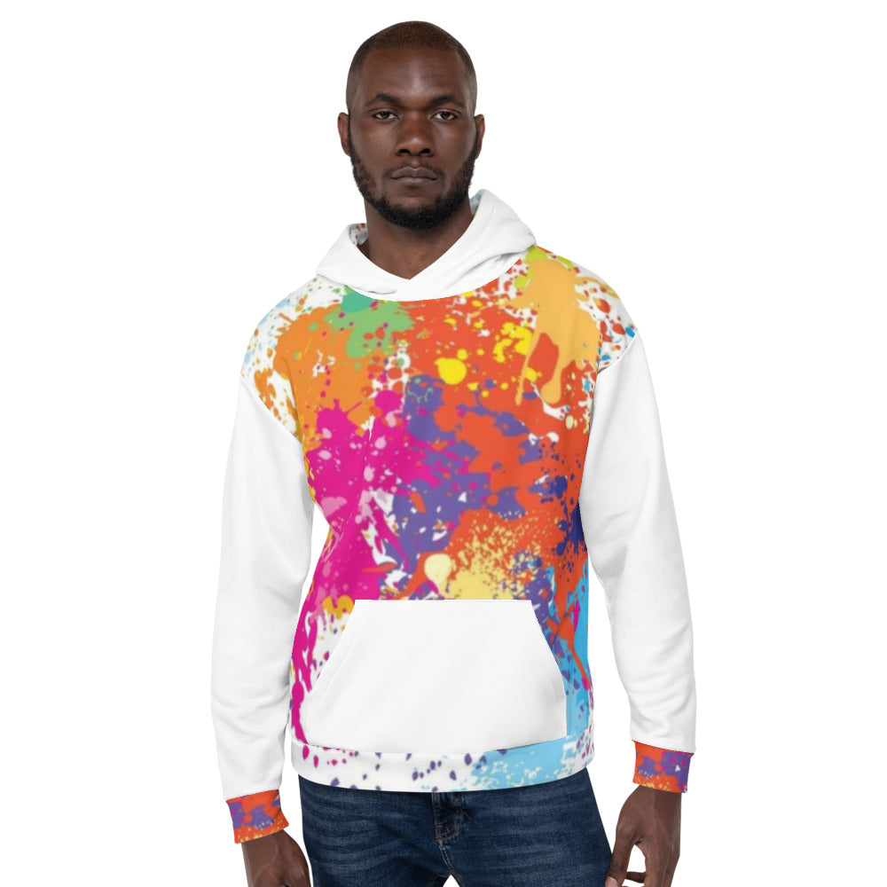 Wet Paint White Unisex Hoodie