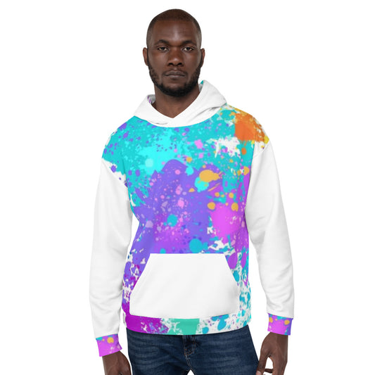 Wet Paint White Unisex Hoodie