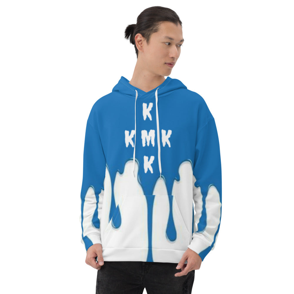 Blue Paint Drippin Unisex Hoodie