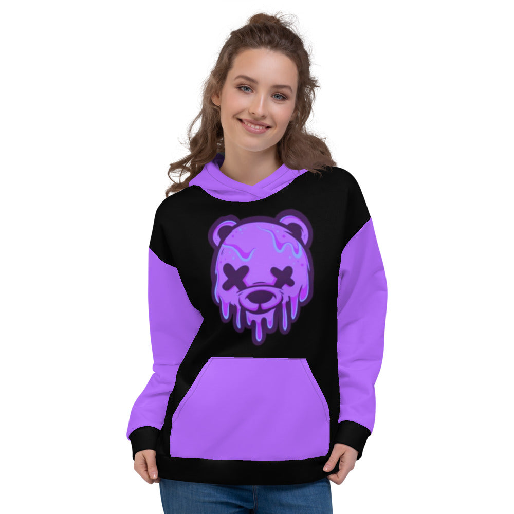 Purple Ice Cream Teddy Unisex Hoodie