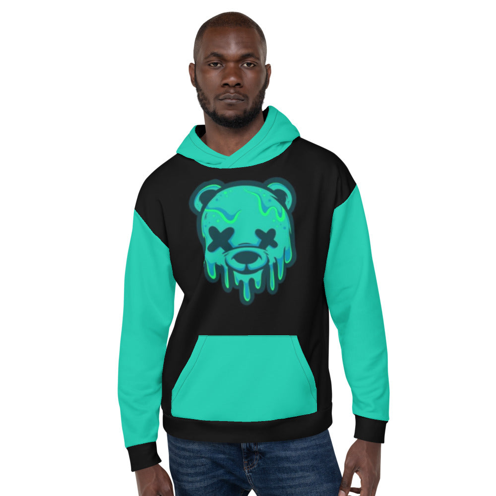 Teal Ice Cream Teddy Unisex Hoodie