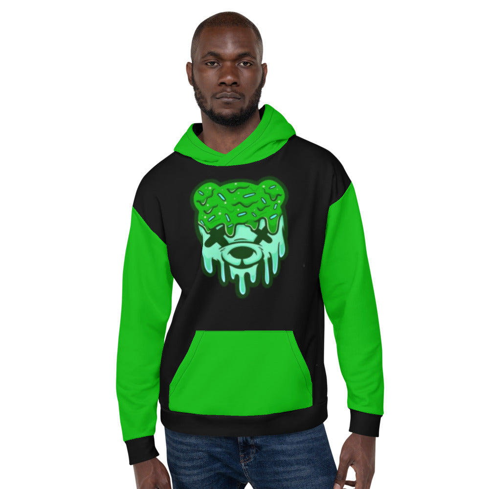 Green & Teal Ice Cream Teddy Unisex Hoodie