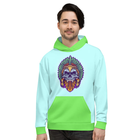 Aztec Indian Death Skull Unisex Hoodie