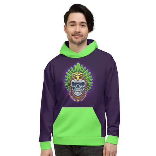 American Indian Skull Eagle Warrior Unisex Hoodie