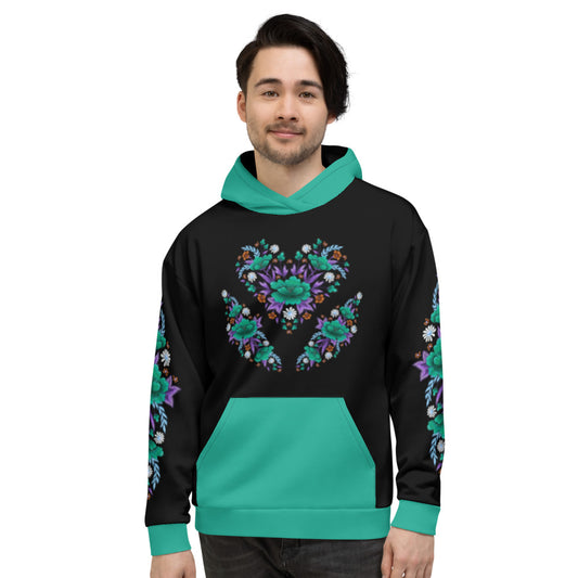 Heart Made Of Flowers Unisex Hoodie