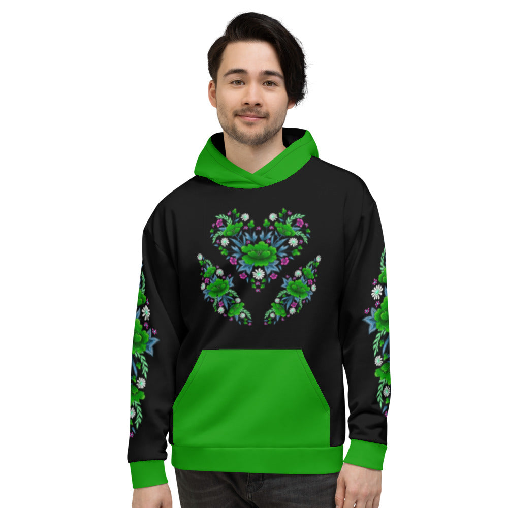 Heart Made Of Flowers Unisex Hoodie