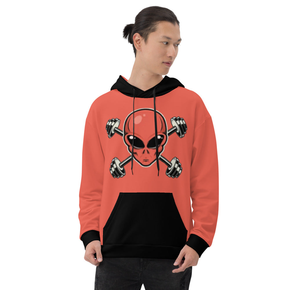 Red Alien Gym Unisex Hoodie