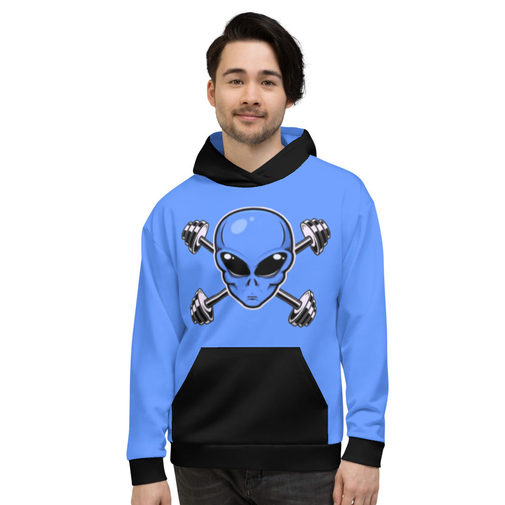 Blue Alien GymUnisex Hoodie