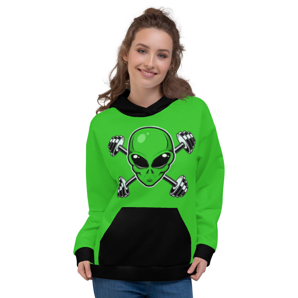 Green Alien Gym Unisex Hoodie