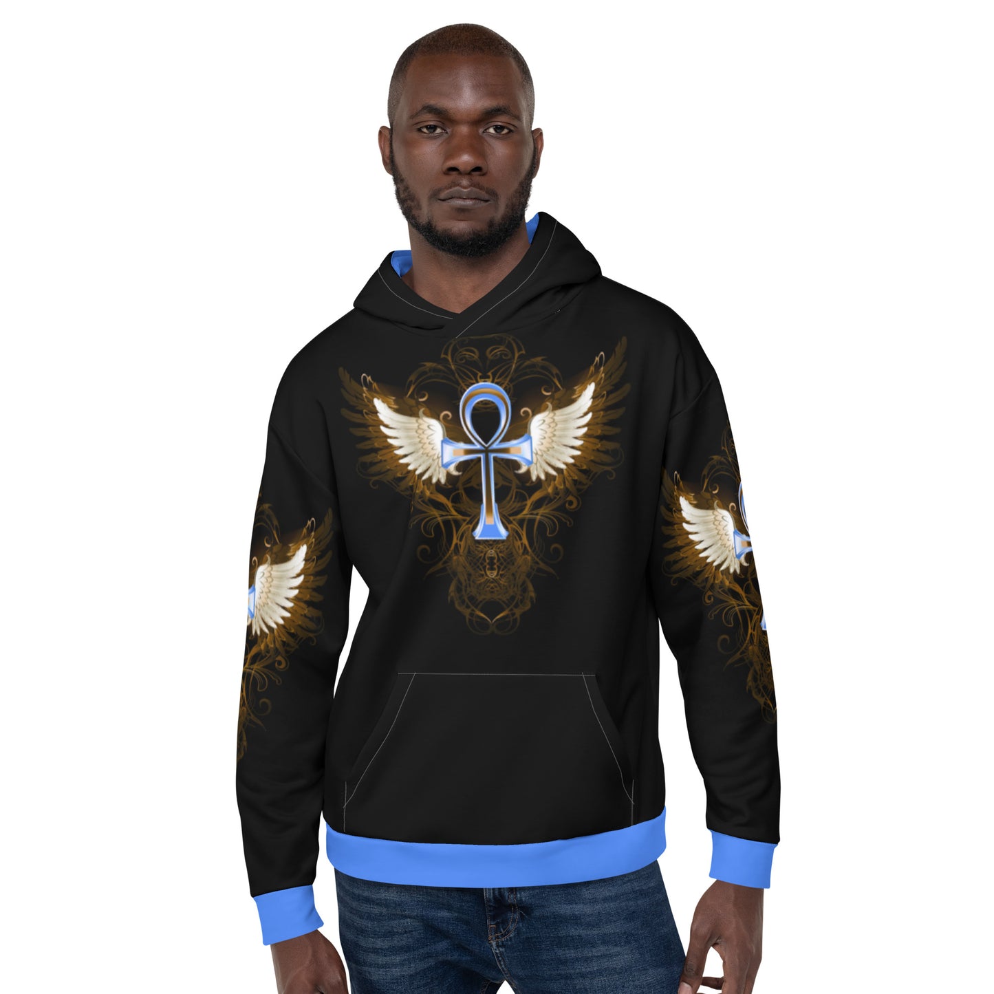 Blue Ankh Unisex Hoodie