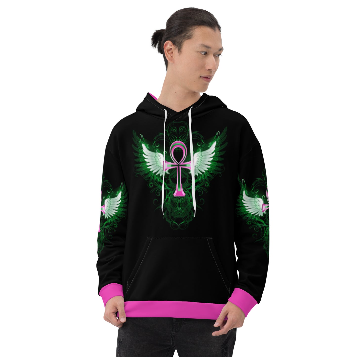 Pink Ankh Unisex Hoodie