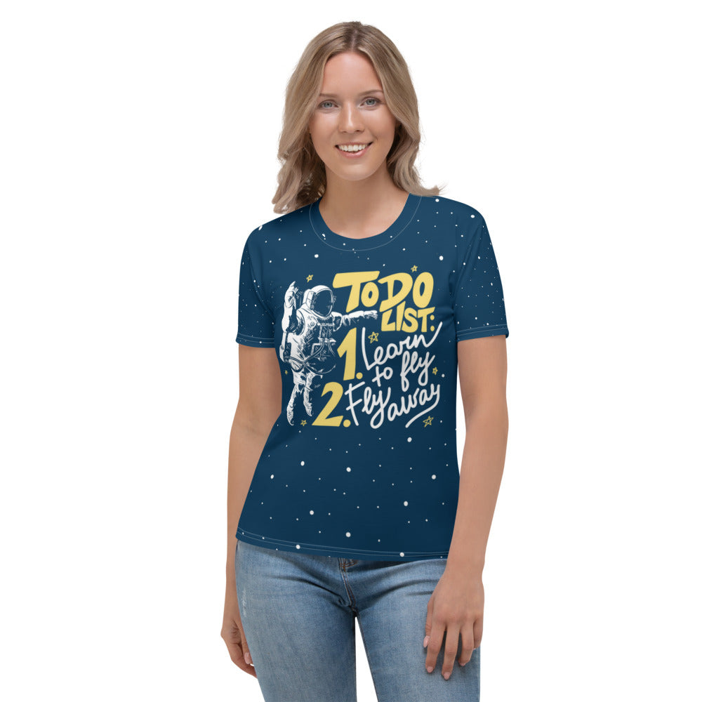 Learn To Fly Astronaut Status Women's T-shirt